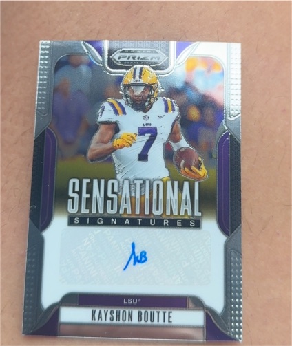 2025 Panini Prizm Draft Picks Sensational Signatures Kayshon Boutte — front