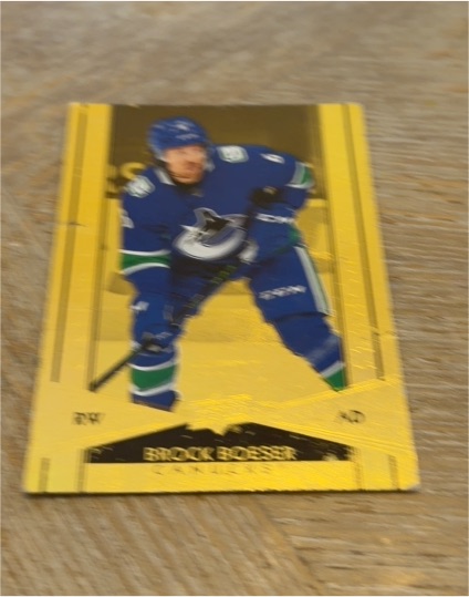 2021-22 Upper Deck Tim Hortons Gold Etchings #G-9 Brock Boeser — front