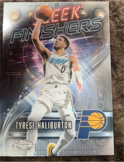 2025-26 Topps Chrome Sleek Finishers #SF-15 Tyrese Haliburton — front