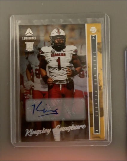 2022 Panini Luminance #92 Kingsley Enagbare Rookie Autograph — front