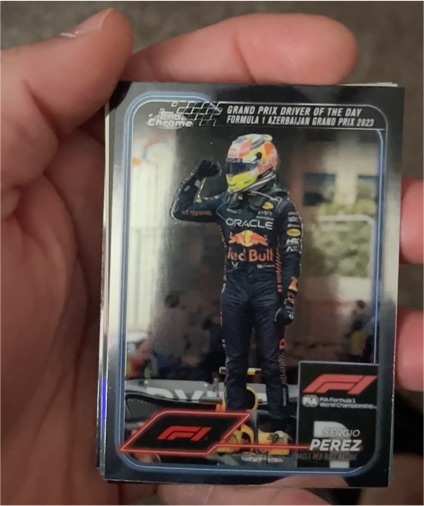 2024 Topps Chrome Formula 1 Grand Prix Driver of the Day Sergio Perez #162 — front