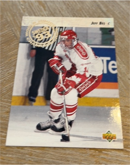 1993-94 Upper Deck #255 Jeff Bes Rookie Canada — front