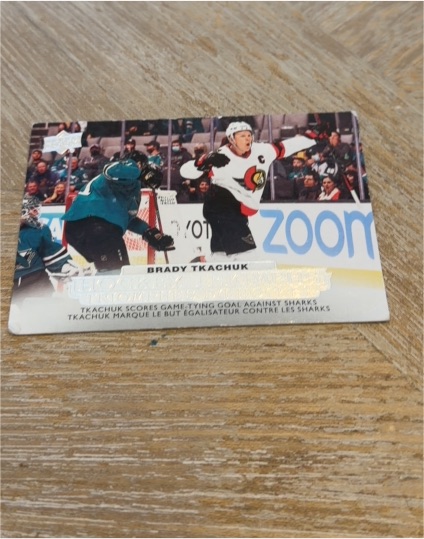 2022-23 Upper Deck Tim Hortons Hockey Triumphs #HT-7 Brady Tkachuk — front