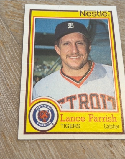 1984 Topps Nestle #8 Lance Parrish — front