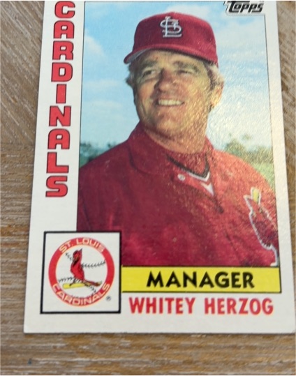 1984 Topps #561 Whitey Herzog — front