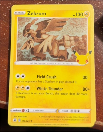 2021 Pokemon Celebrations #010 Zekrom — front