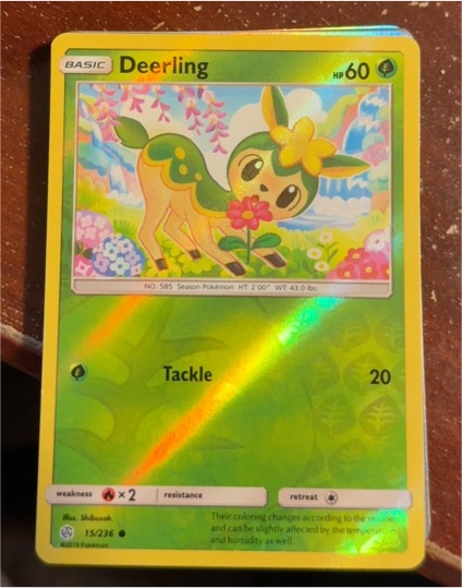 2019 Pokémon Sun & Moon Cosmic Eclipse #15 Deerling — front