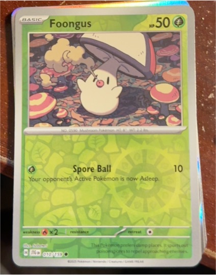 2025 Pokémon SV09: Journey Together #010 Foongus — front