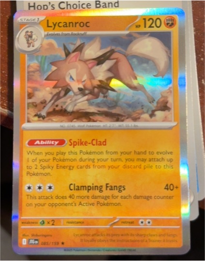 2025 Pokémon SV09: Journey Together #085 Lycanroc — front