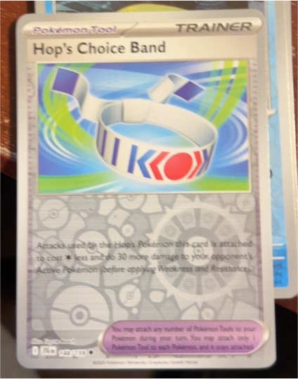 2025 Pokémon SV09: Journey Together #148 Hop's Choice Band — front