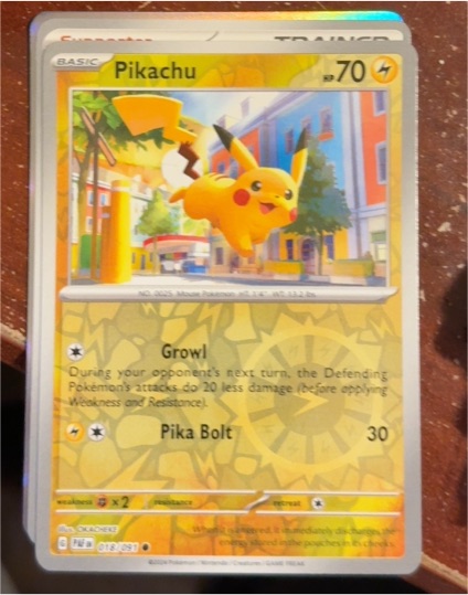 2024 Pokémon TCG Paldean Fates #018 Pikachu — front