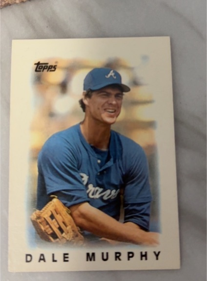 1986 Topps Mini League Leaders #37 Dale Murphy — front