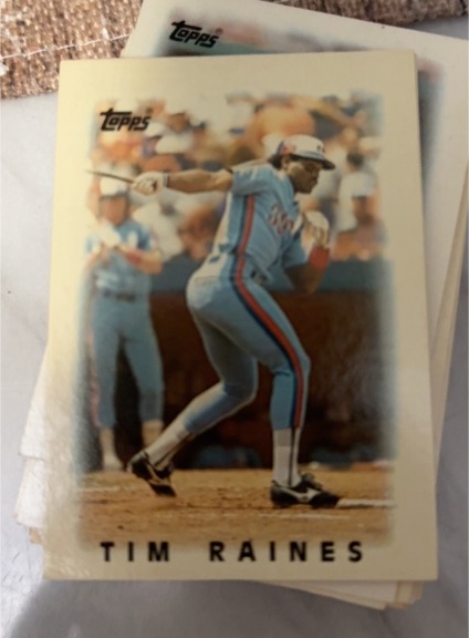 1986 Topps Mini #49 Tim Raines — front