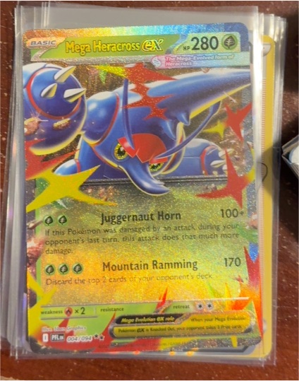 Mega Heracross EX 004/094 Phantasmal Flames — front
