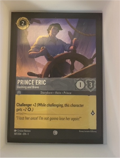 2023 Disney Lorcana #187 Prince Eric - Dashing and Brave — front