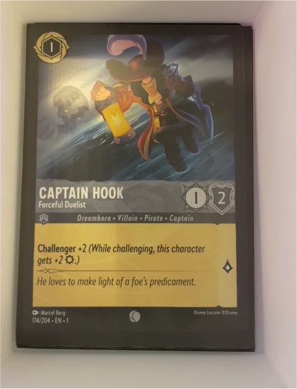 Disney Lorcana The First Chapter #174 Captain Hook Forceful Duelist — front