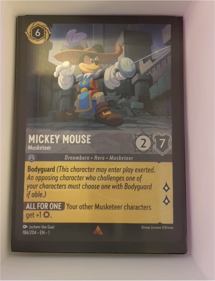 2023 Disney Lorcana #186 Mickey Mouse Musketeer — front