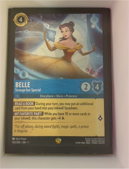 2023 Disney Lorcana The First Chapter #142 Belle Strange but Special — front