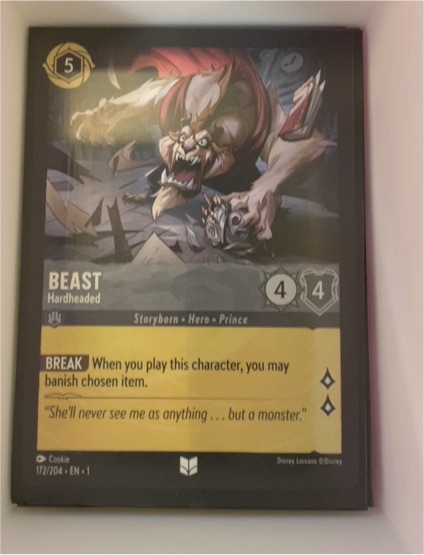 2023 Disney Lorcana The First Chapter #172 Beast Hardheaded — front