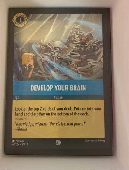 2023 Disney Lorcana The First Chapter #161 Develop Your Brain — front