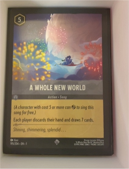 2023 Disney Lorcana The First Chapter #195 A Whole New World — front