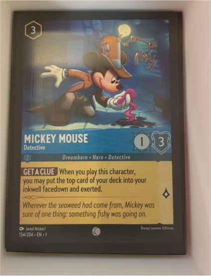2023 Disney Lorcana The First Chapter #154 Mickey Mouse Detective — front