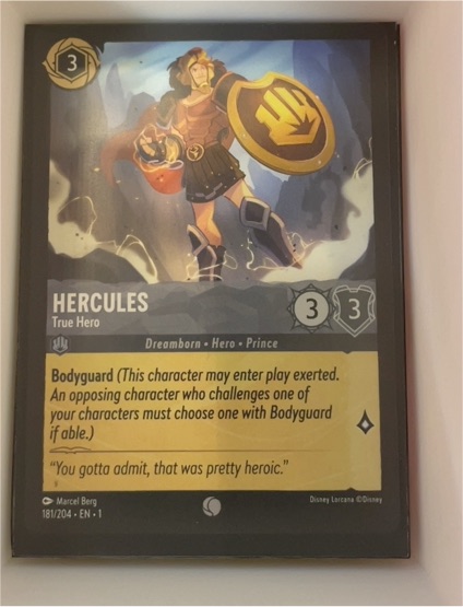 Disney Lorcana The First Chapter #181 Hercules True Hero — front