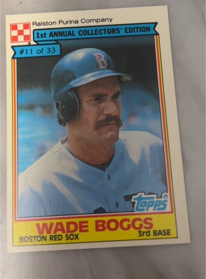 1984 Topps Ralston Purina #11 Wade Boggs — front