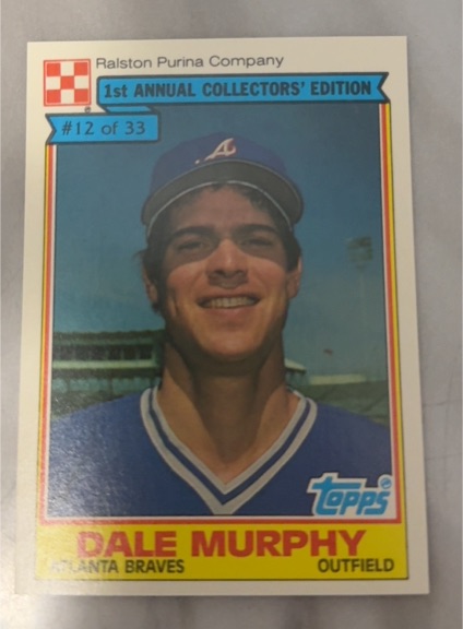 1984 Topps Ralston Purina #12 Dale Murphy — front