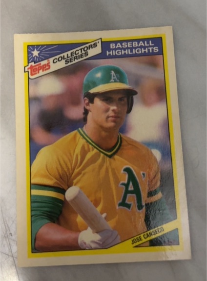 1987 Topps Collectors Series #12 Jose Canseco — front