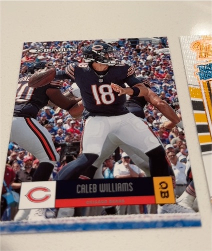 2025 Donruss Football Caleb Williams Retro 2005 #R05-CBW Chicago Bears — front