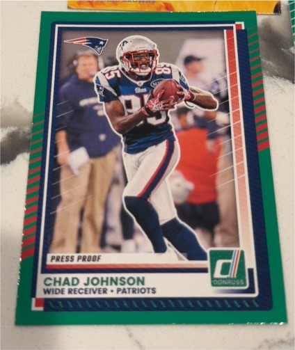 2025 Donruss #18 Chad Johnson Green Press Proof — front