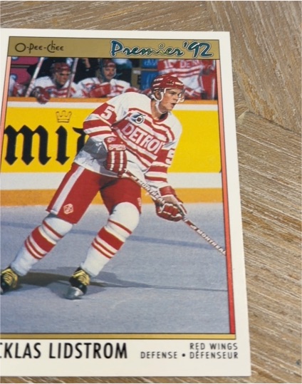 1991-92 O-Pee-Chee Premier #117 Nicklas Lidstrom — front