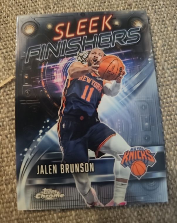 2025-26 Topps Chrome #SF-11 Jalen Brunson Sleek Finishers — front