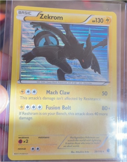 2013 Pokemon Black & White Plasma Freeze #39 Zekrom — front