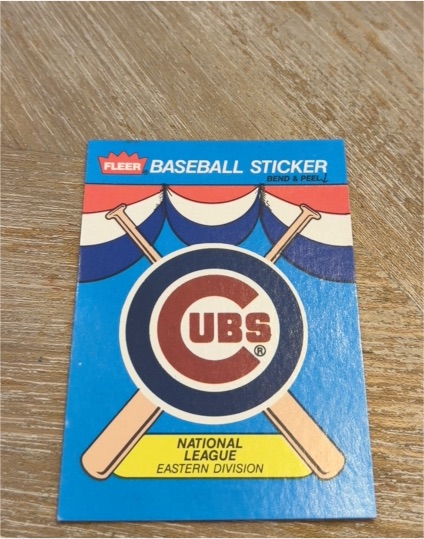 1989 Fleer Baseball Team Sticker #NNO Chicago Cubs — front