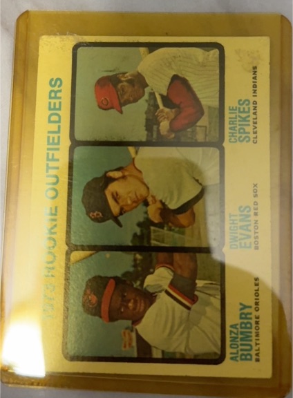 1973 Topps #614 Rookie Outfielders Dwight Evans/Alonza Bumbry/Charlie Spikes — front