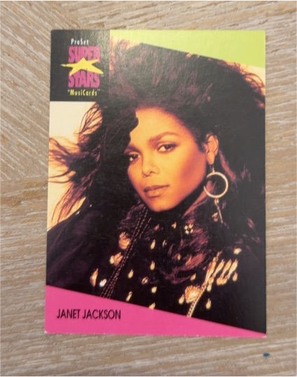 1991 Pro Set SuperStars MusiCards #56 Janet Jackson — front