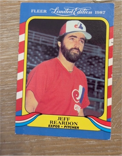 1987 Fleer Limited Edition #34 Jeff Reardon — front
