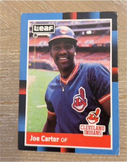 1988 Leaf #184 Joe Carter — front