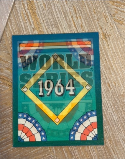 1991 Score Magic Motion World Series Trivia Card 1964 — front