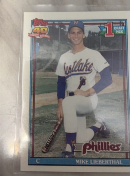 1991 Topps #471 Mike Lieberthal — front