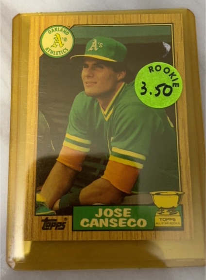 1987 Topps #620 Jose Canseco — front