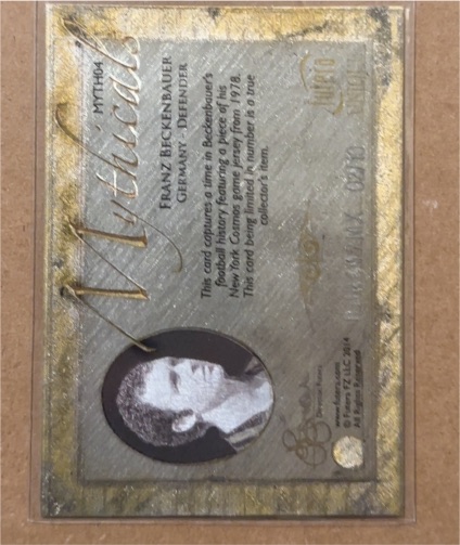 2014 Futera Unique The Mythicals #MYTH04 Franz Beckenbauer — front