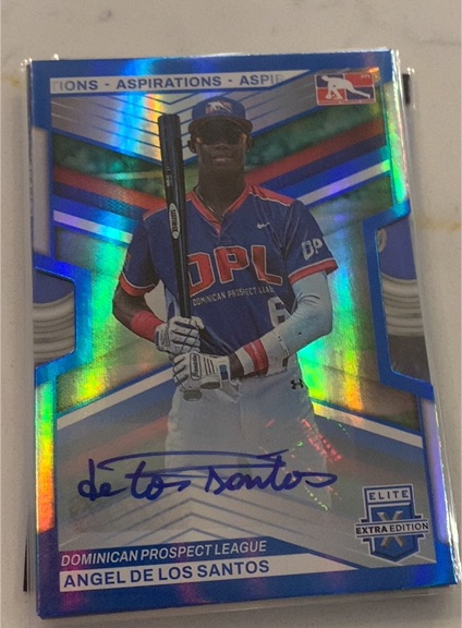 2023 Panini Elite Extra Edition #189 Angel De Los Santos — front