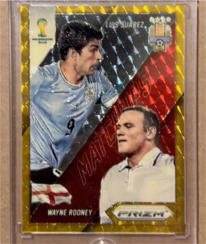 2014 Panini Prizm World Cup #9 Luis Suarez & Wayne Rooney Matchups — front