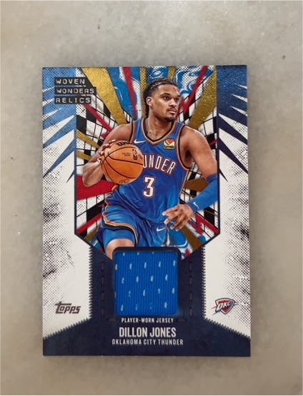 2025-26 Topps Woven Wonders Relics #WW-DJ Dillon Jones — front