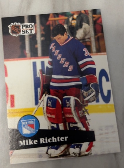 1991-92 Pro Set #161 Mike Richter — front