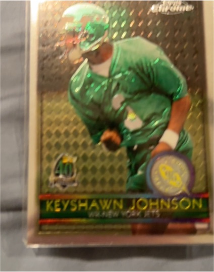 1996 Topps Chrome #159 Keyshawn Johnson Rookie Card — front
