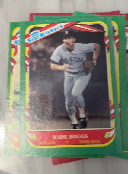1987 Fleer Star Stickers #12 Wade Boggs — front